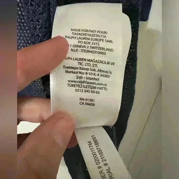 Beautiful POLO Ralph Lauren linen blend blue long cardigan size M (SKU C114) - Picture 4 of 7